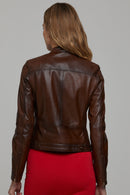 Sara Women's Leather Jacket | Derimod