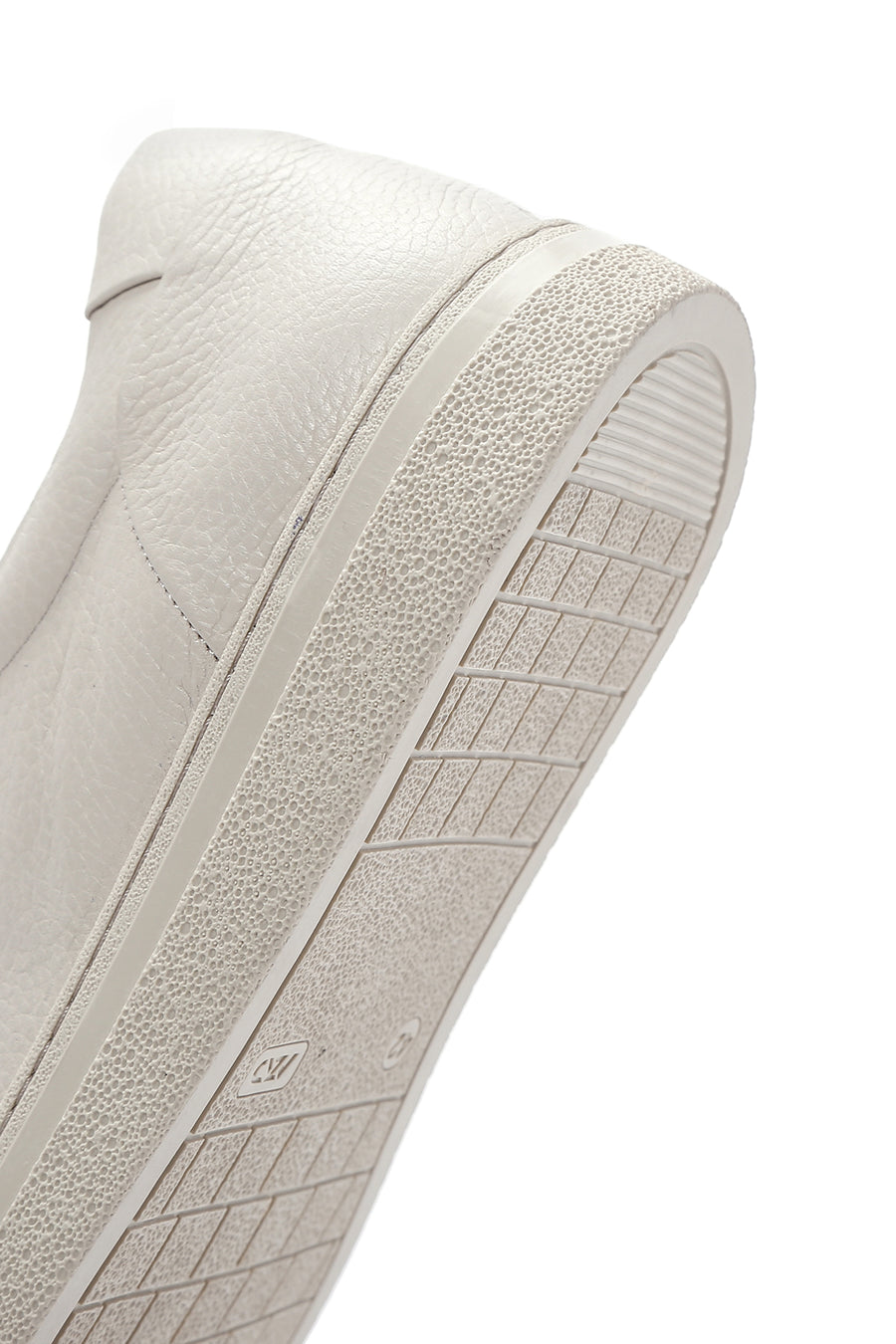 Erkek Ekru Bağcıklı Deri Sneaker