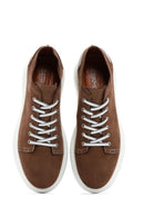 Men's Mink Nubuck Leather Sneaker | Derimod