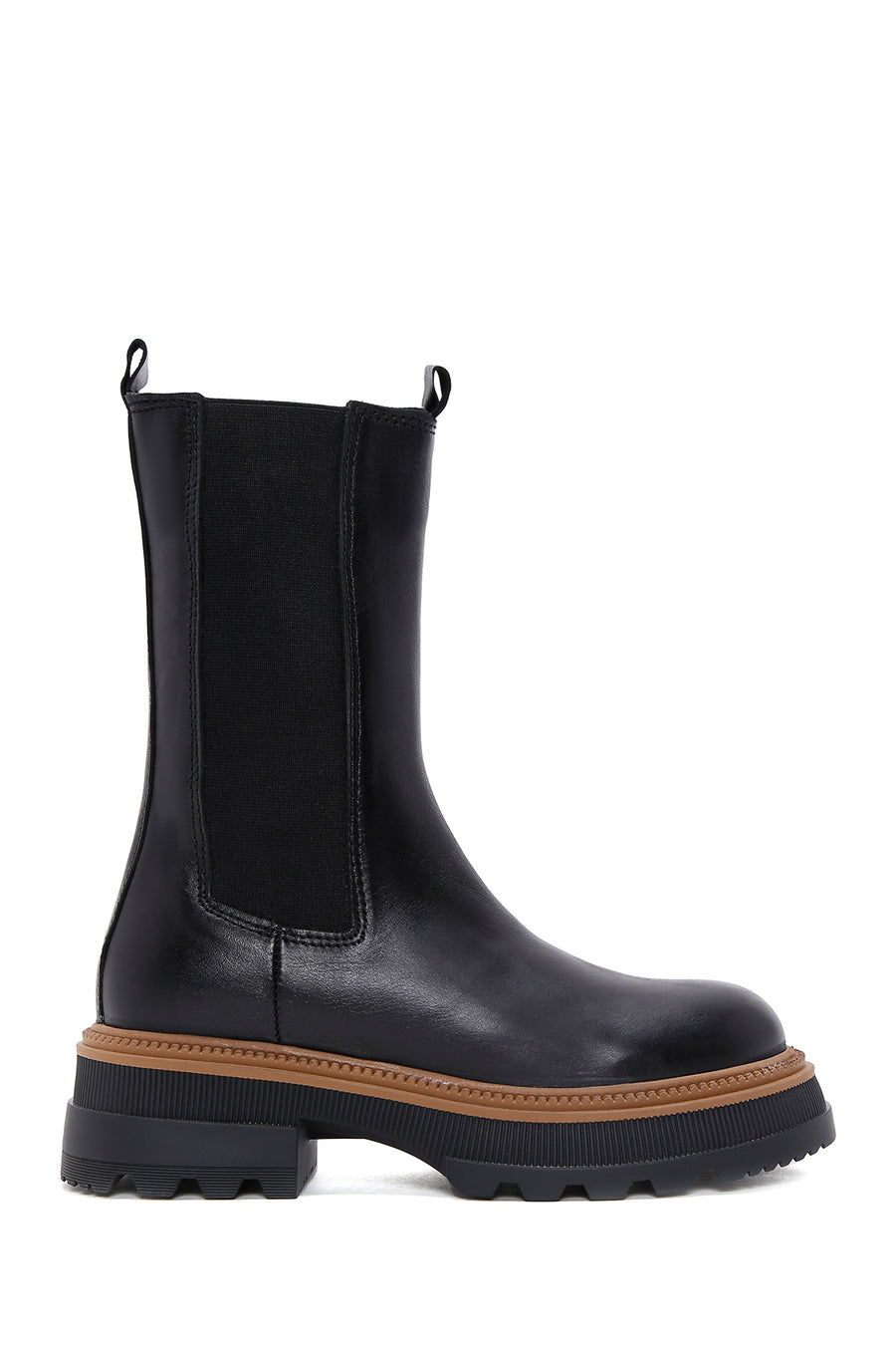 Women's Black Thick Soled Chelsea Boots 22WFD195118 | Derimod