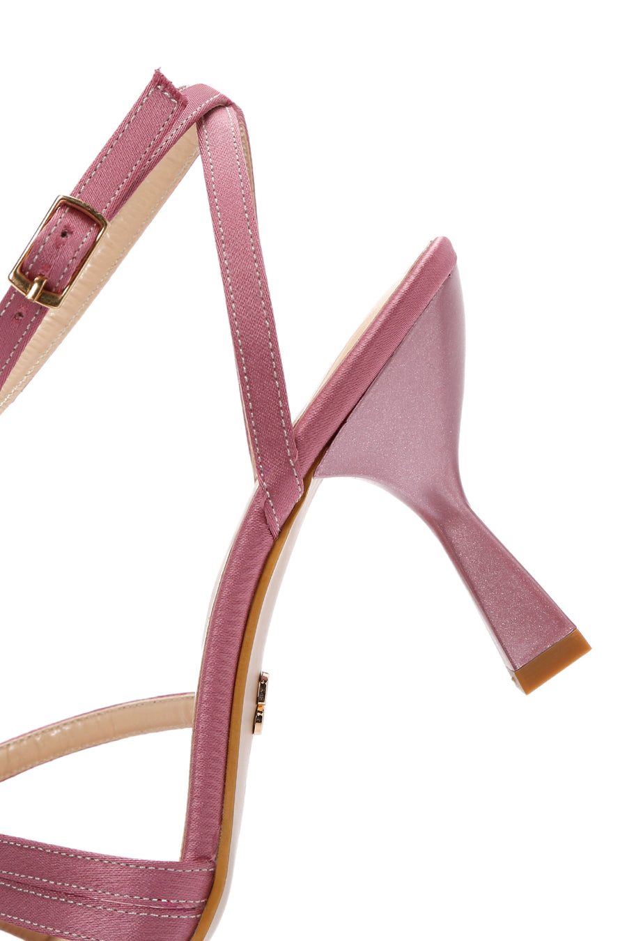 Women's Pink Ankle Strap Heeled Sandals
