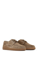 Women's Mink Lace-up Suede Leather Casual Shoes | Derimod