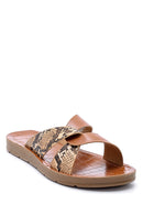 Women's Snakeskin Patterned Slippers | Derimod
