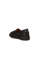 Geox Women's Black Spherica EC1 Leather Masculine Loafer | Derimod
