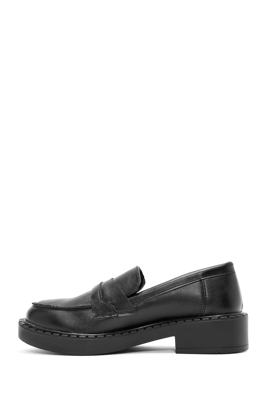 Women's Black Masculine Loafer