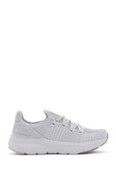 Derimod Zero Women's Gray Lace-Up Thick Soled Fabric Sneaker | Derimod