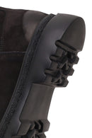 Male Black Thick-Soled Nubuck Leather Chelsea Boots | Derimod
