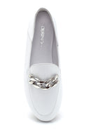 Women's Chain Detailed Leather Loafer | Derimod