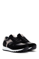 Women's Black Suede Leather Detailed Sneaker | Derimod