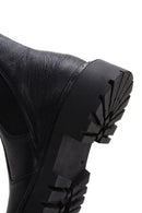 Men's Black Zippered Leather Casual Boots | Derimod