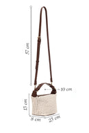 Woman Cream Mini Shoulder Bag with Long Strap | Derimod