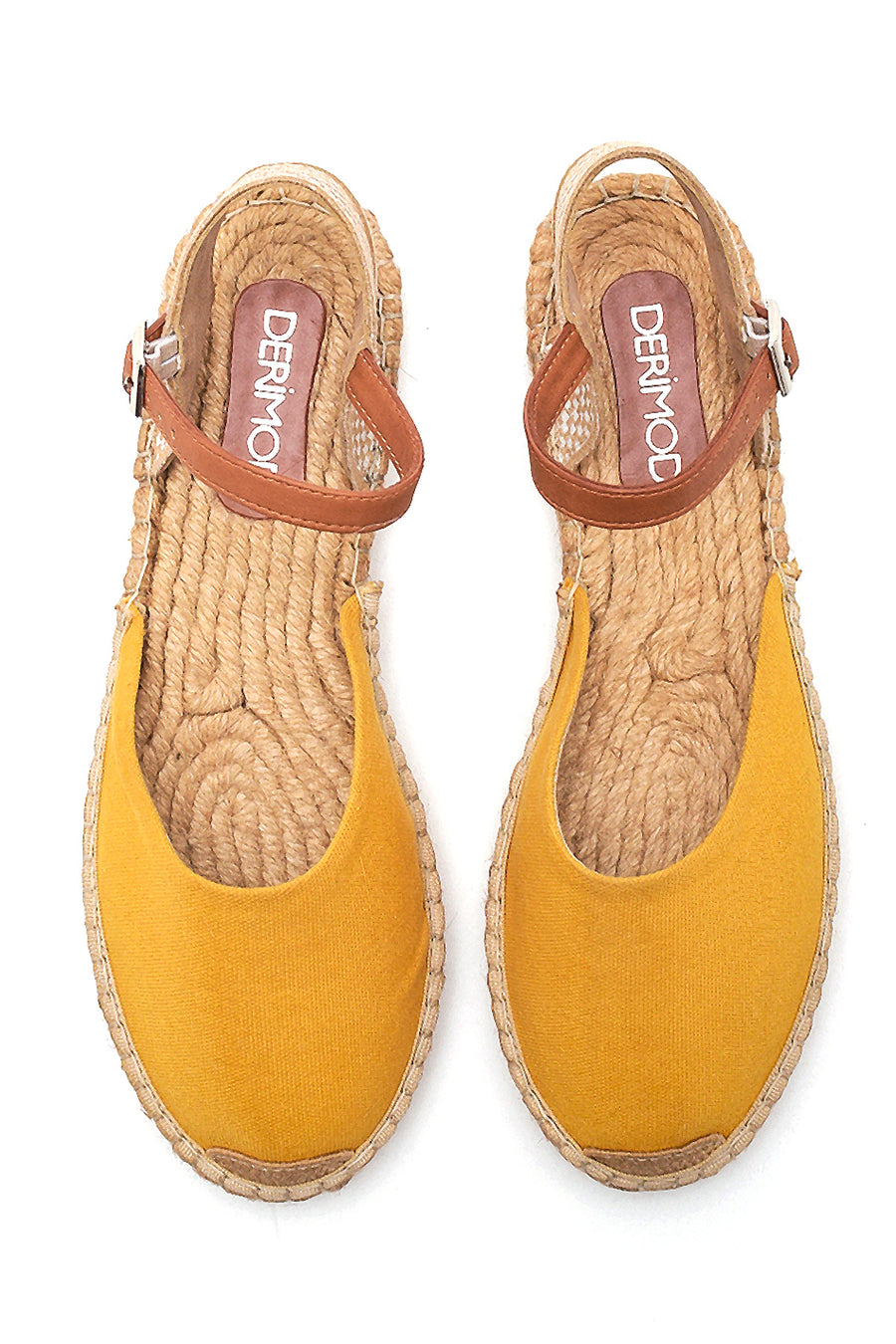 Women's Yellow Straw Sole Espadrille Sandals