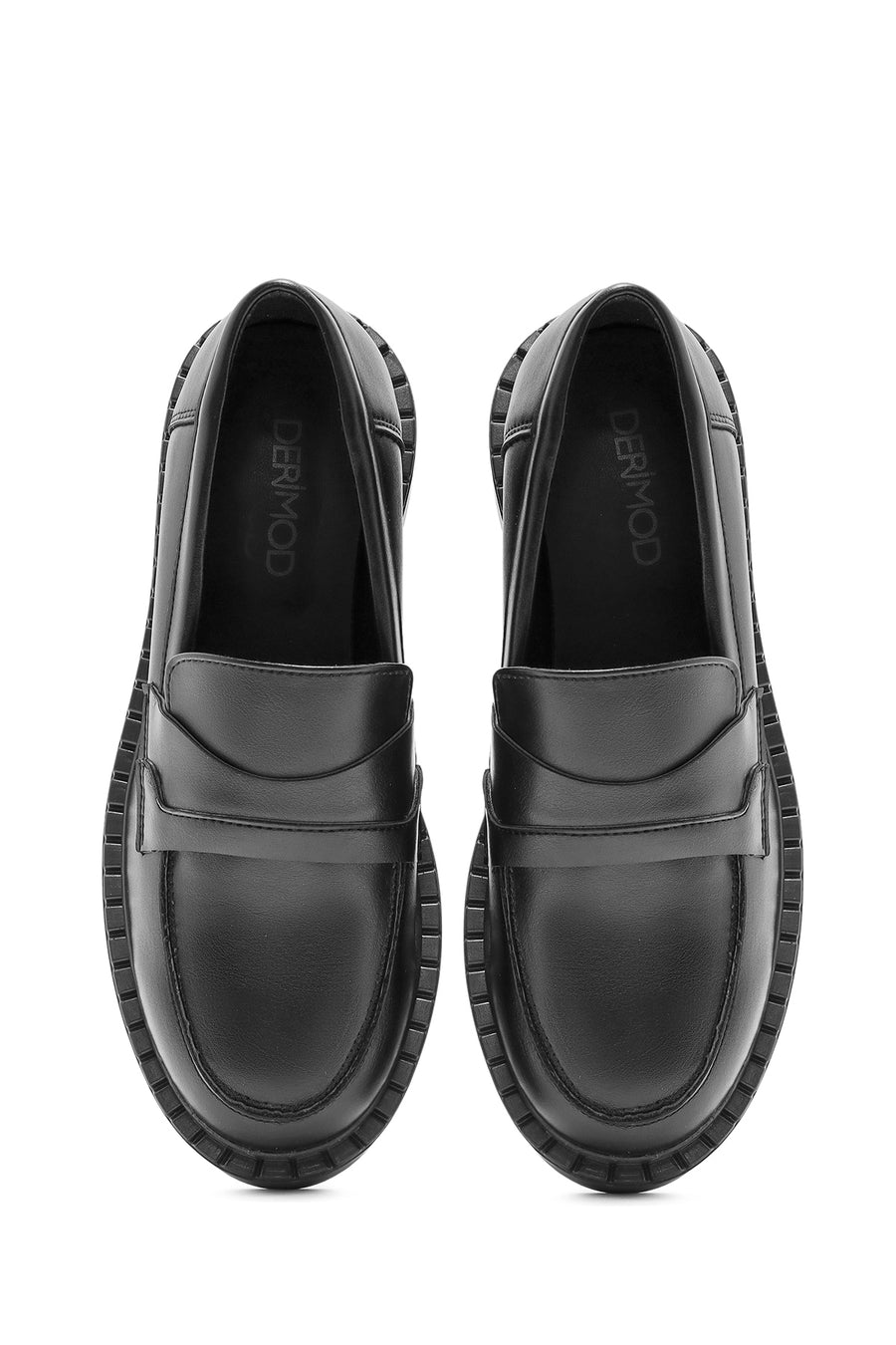 Women's Black Masculine Loafer