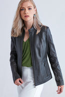 Norma Women's Leather Jacket | Derimod