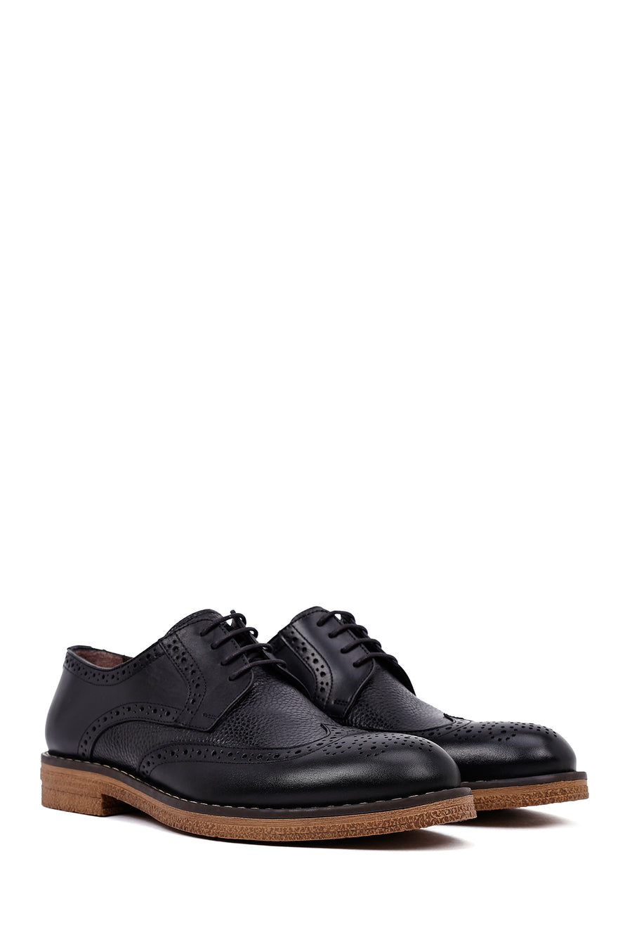 Men's Black Lace Up Leather Casual Shoes