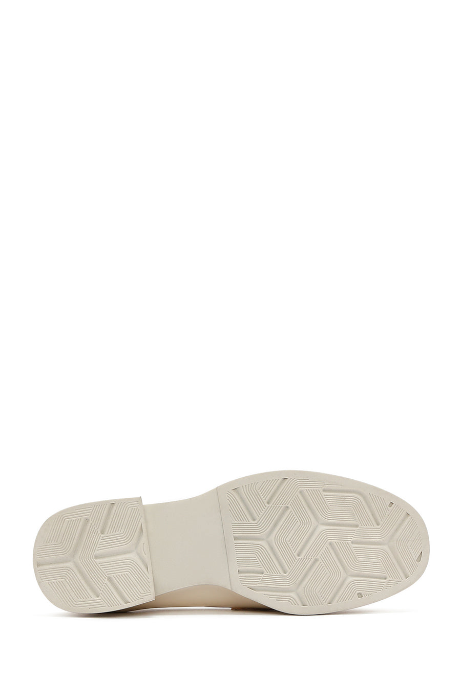Women's Cream Leather Masculine Loafer