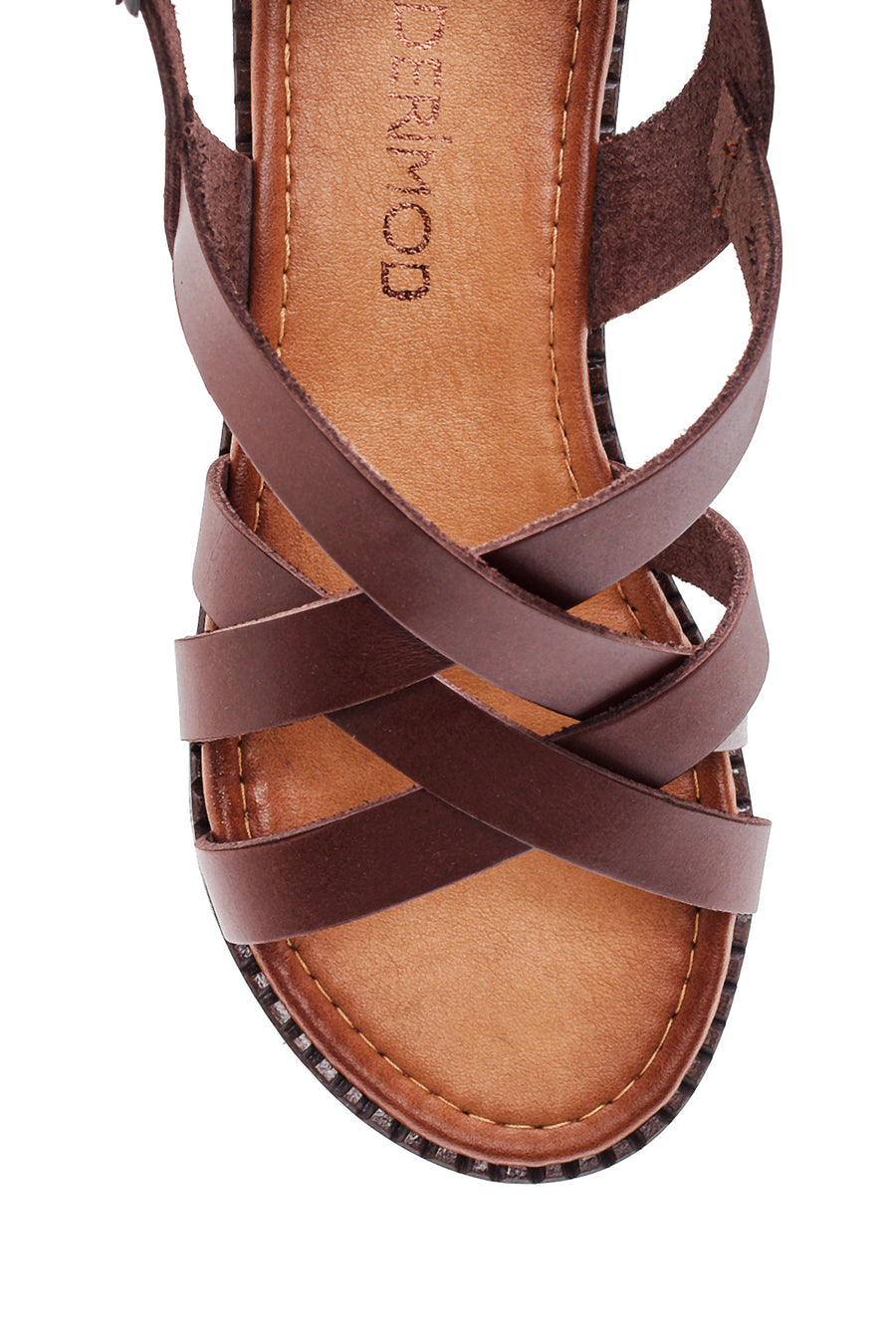 Women's Brown Leather Bodrum Sandals