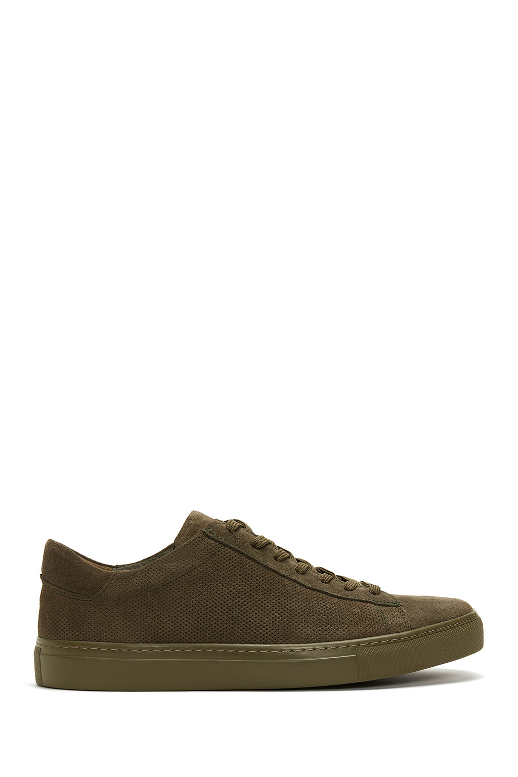 Erkek Haki Deri Süet Sneaker