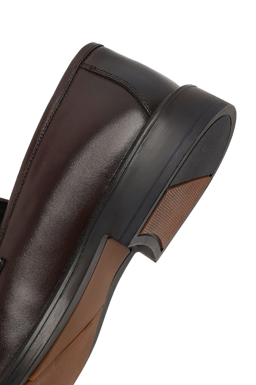 Men Brown Buckled Leather Loafer
