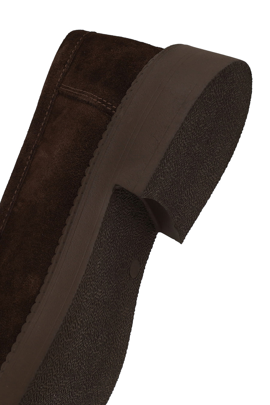 Woman Brown Thick-Soled Tassel Suede Loafer