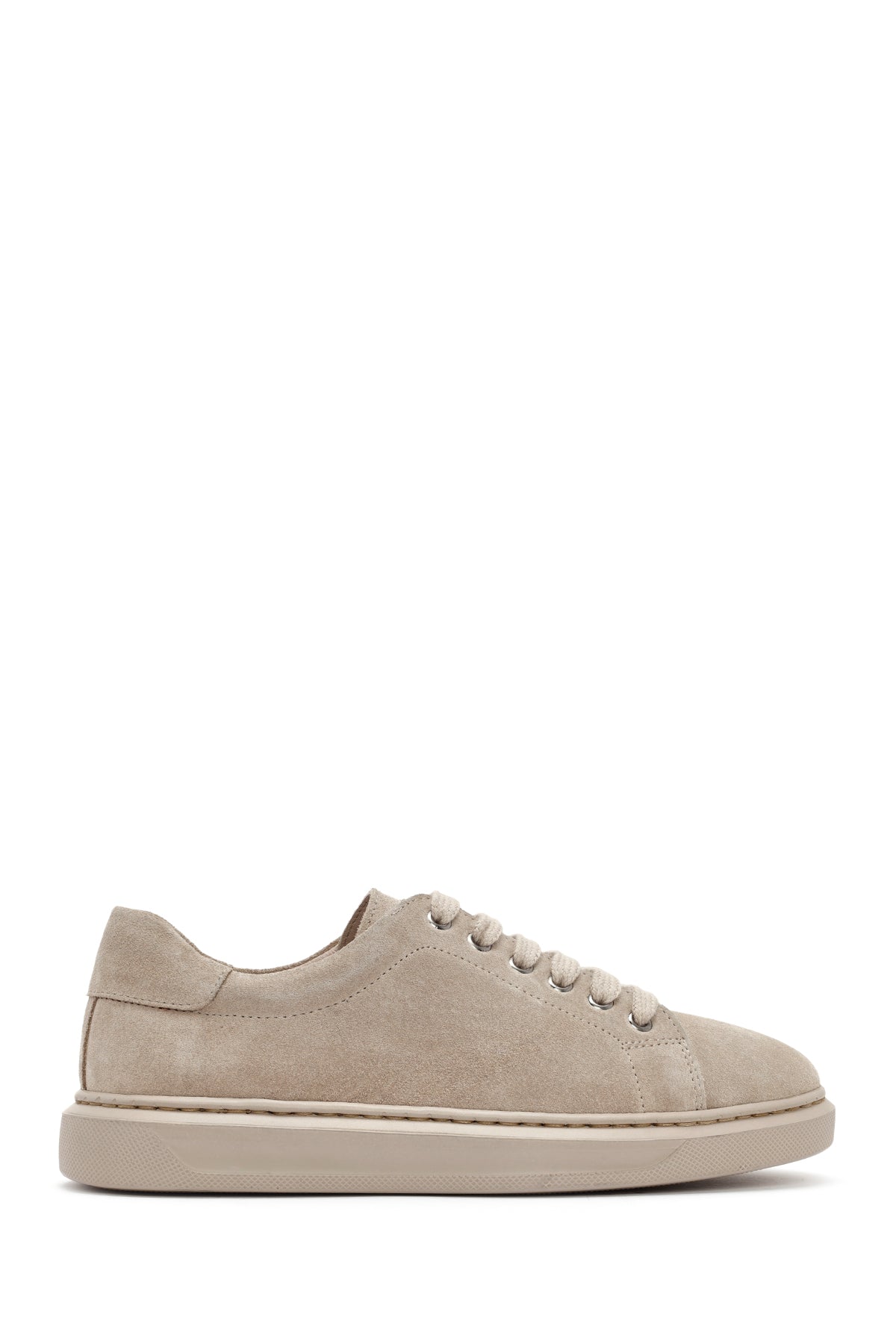 Women's Beige Lace-Up Suede Leather Sneaker 24WFD500910 | Derimod