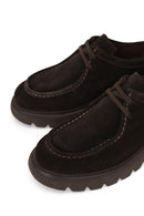 Male Brown Lace-Up Thick-Soled Suede Casual Shoes | Derimod