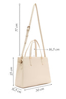 Women's Cream Long Strap Classic Handbag | Derimod