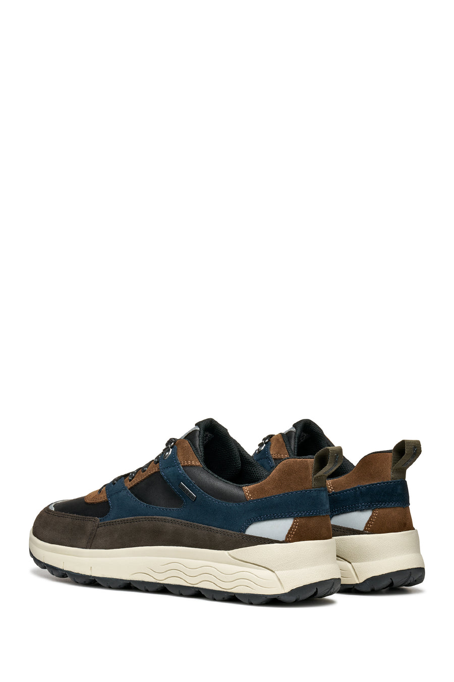 Geox Men Brown U Spherica 4X4 B Abx C - Suede Lace-Up Thick-Soled Fabric Sneaker