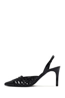 Women's Black Patent Leather Stiletto Heeled Shoes | Derimod