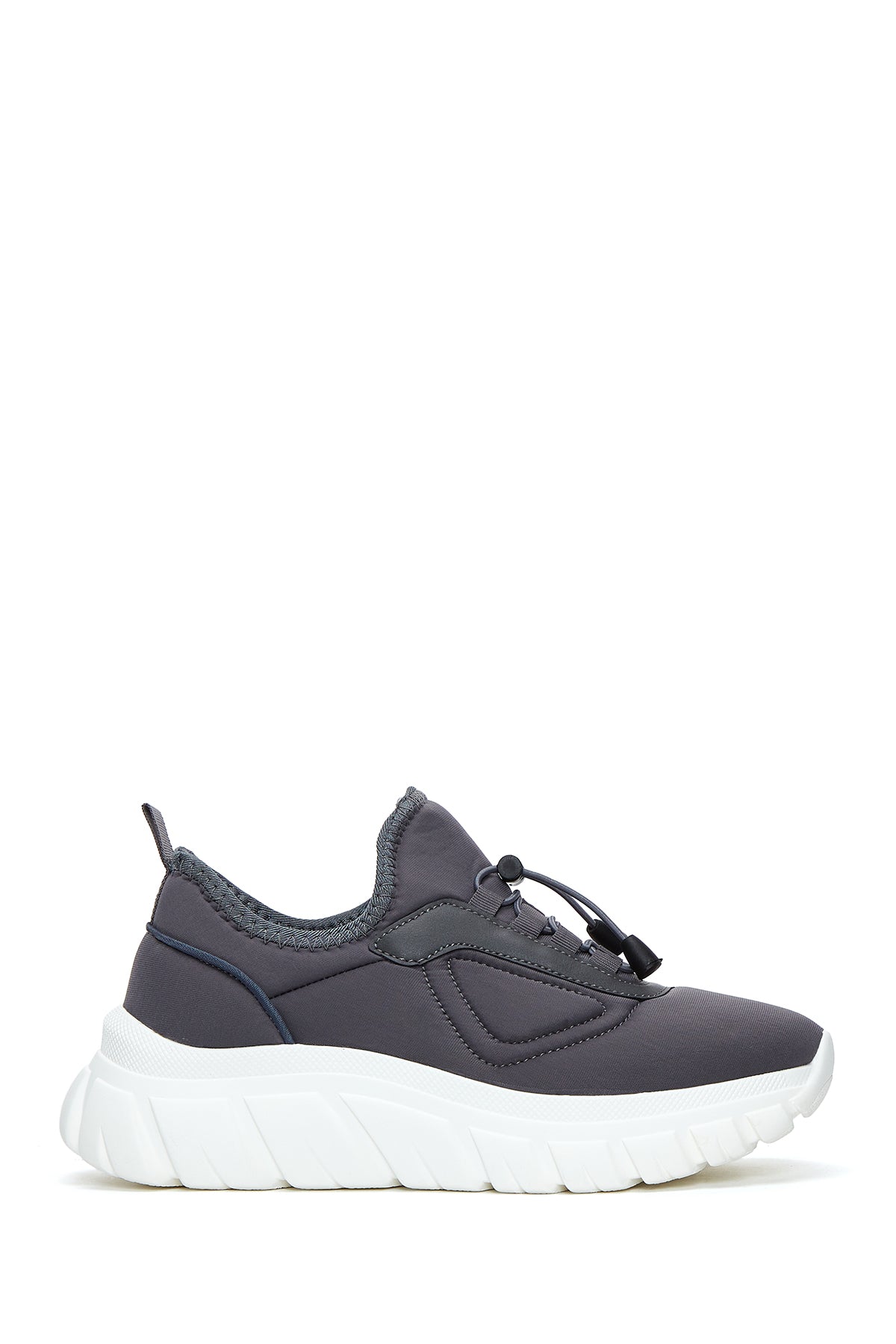 Kadın Gri Kalın Tabanlı Kumaş Sneaker 22WFD48076F | Derimod