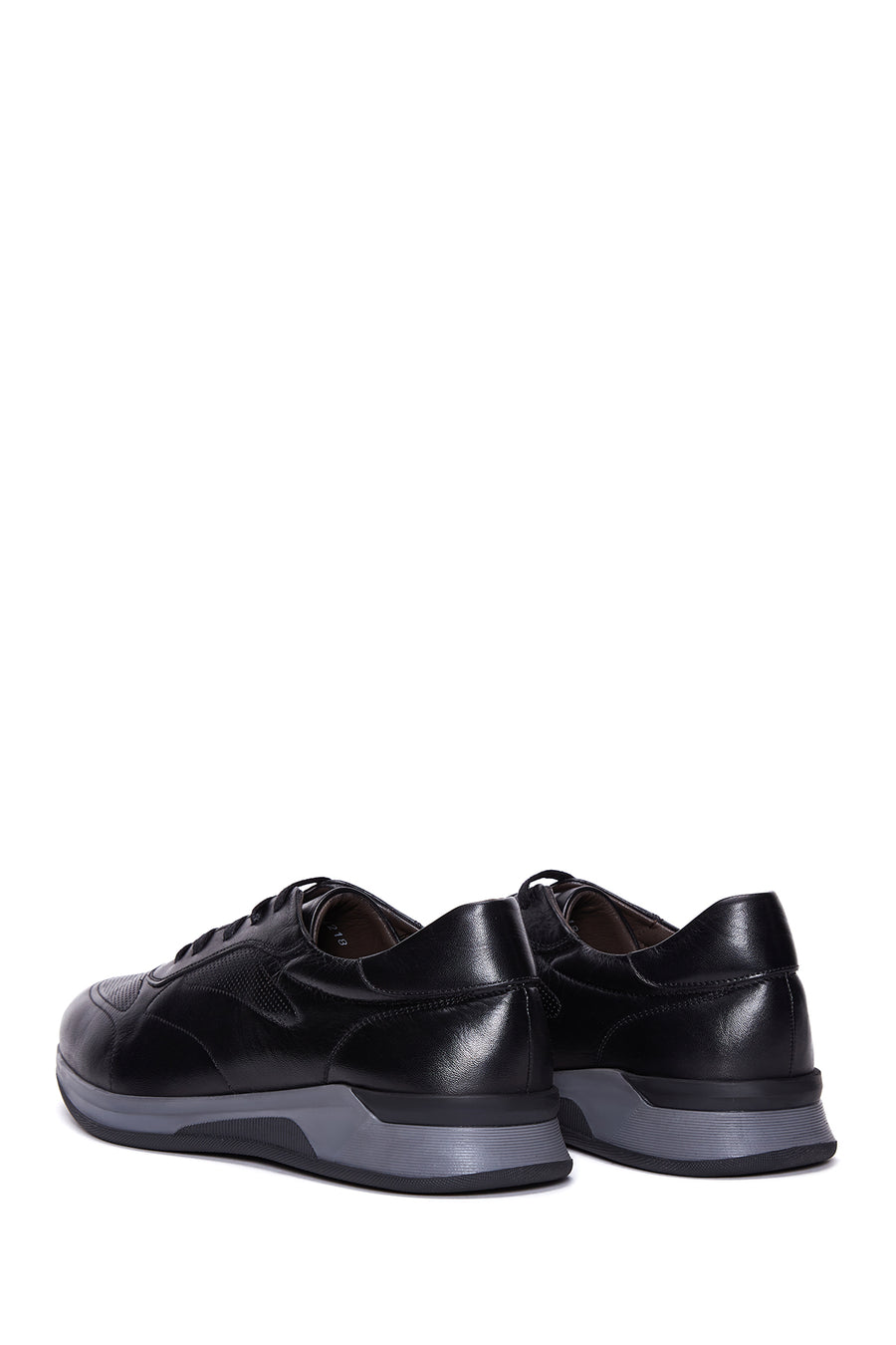 Erkek Siyah Deri Sneaker