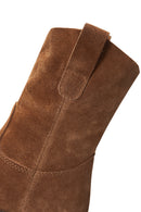 Women's Tan Suede Leather Casual Boots | Derimod