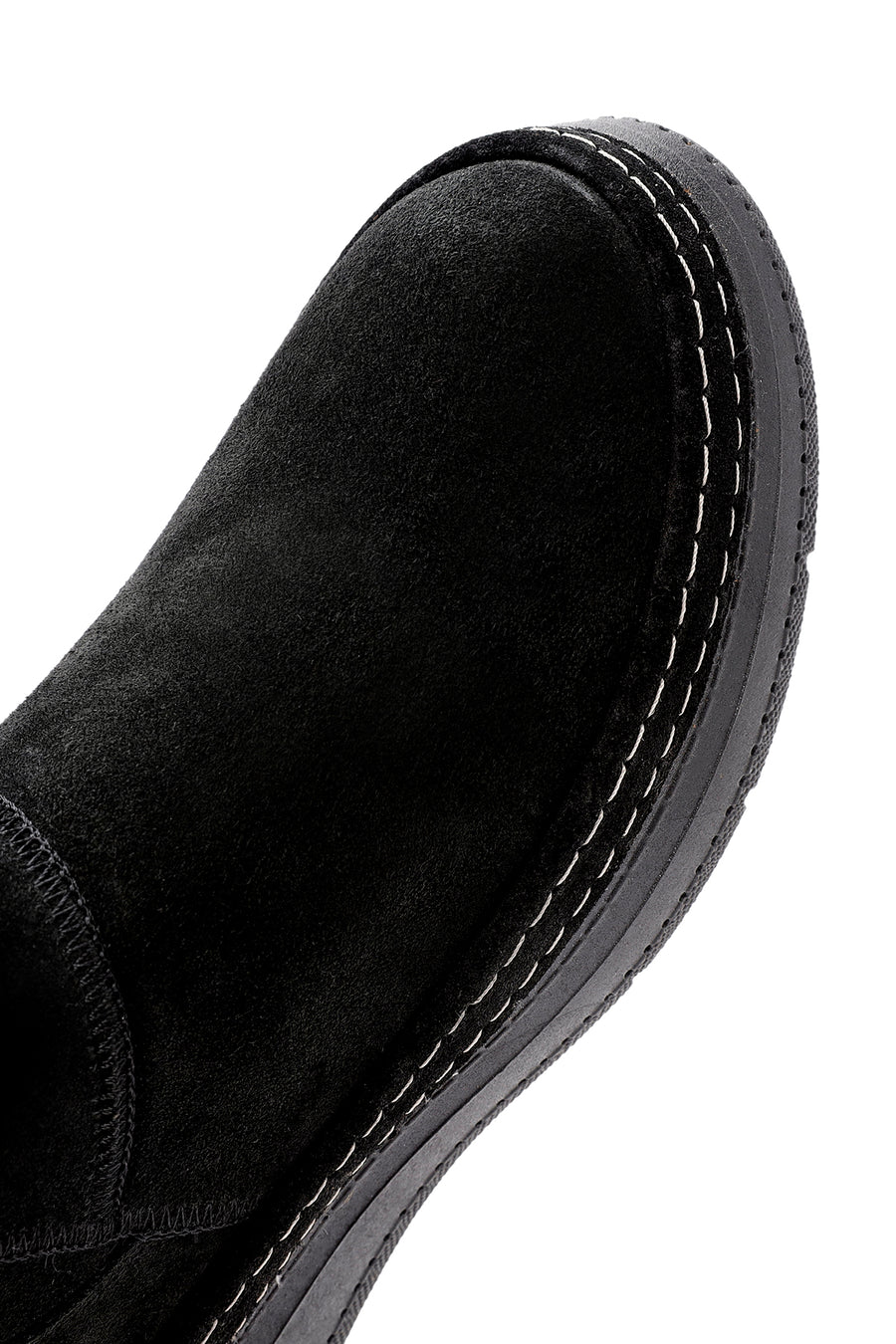 Women's Black Suede Leather Boots