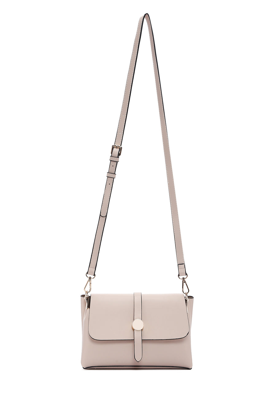 Women's Beige Long Strap Crossbody Bag