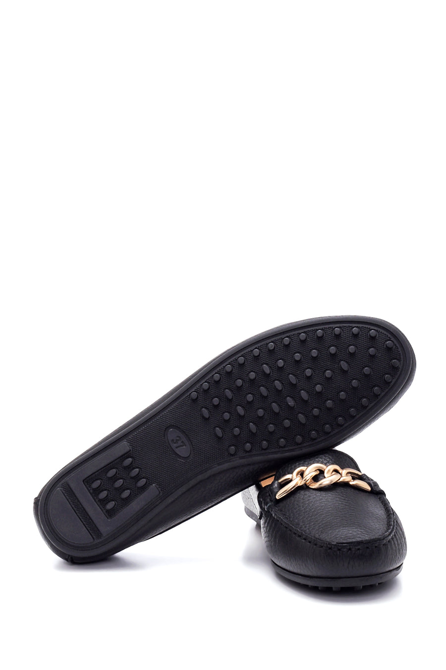 Women's Black Leather Loafer