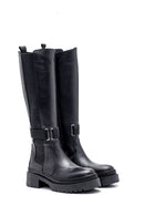 Women's Leather Zippered Boots | Derimod