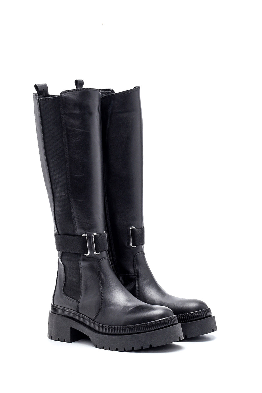 Women's Leather Zippered Boots