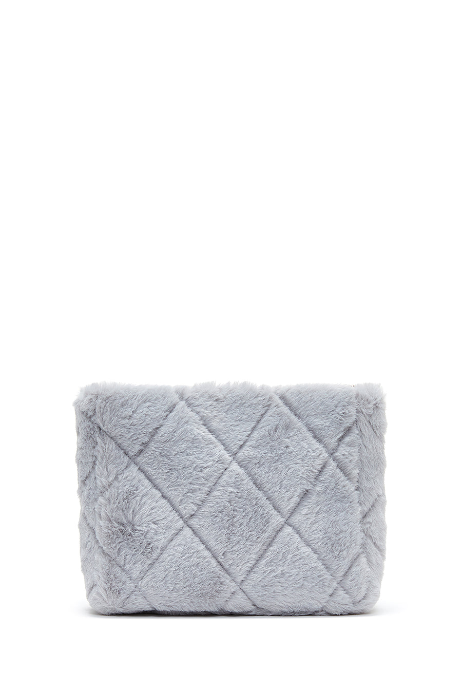 Women's Gray Plush Shoulder Bag