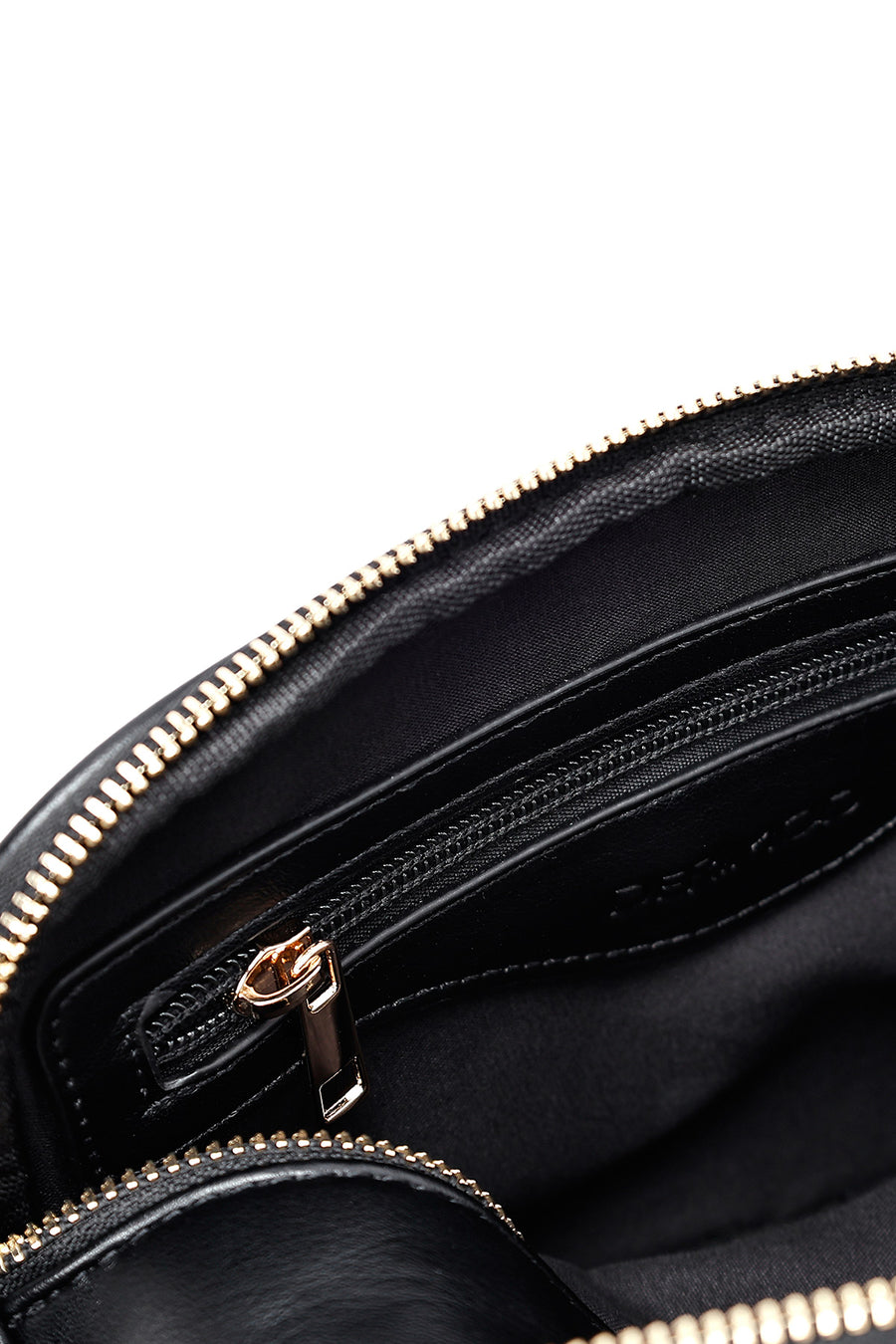 Women's Black Long Strap Patterned Crossbody Bag
