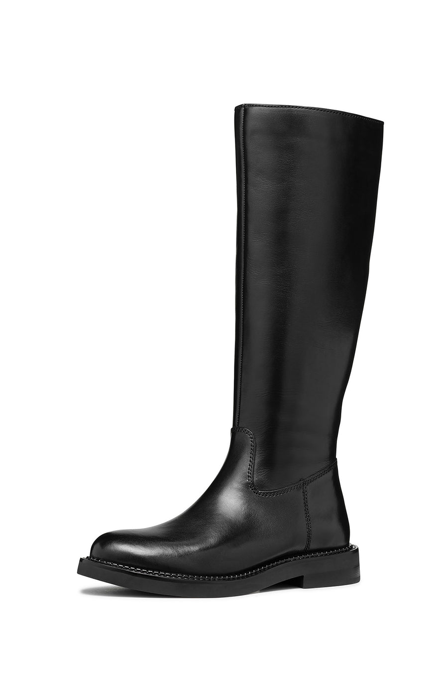 Geox Women's Black Serilda Zippered Leather Boots