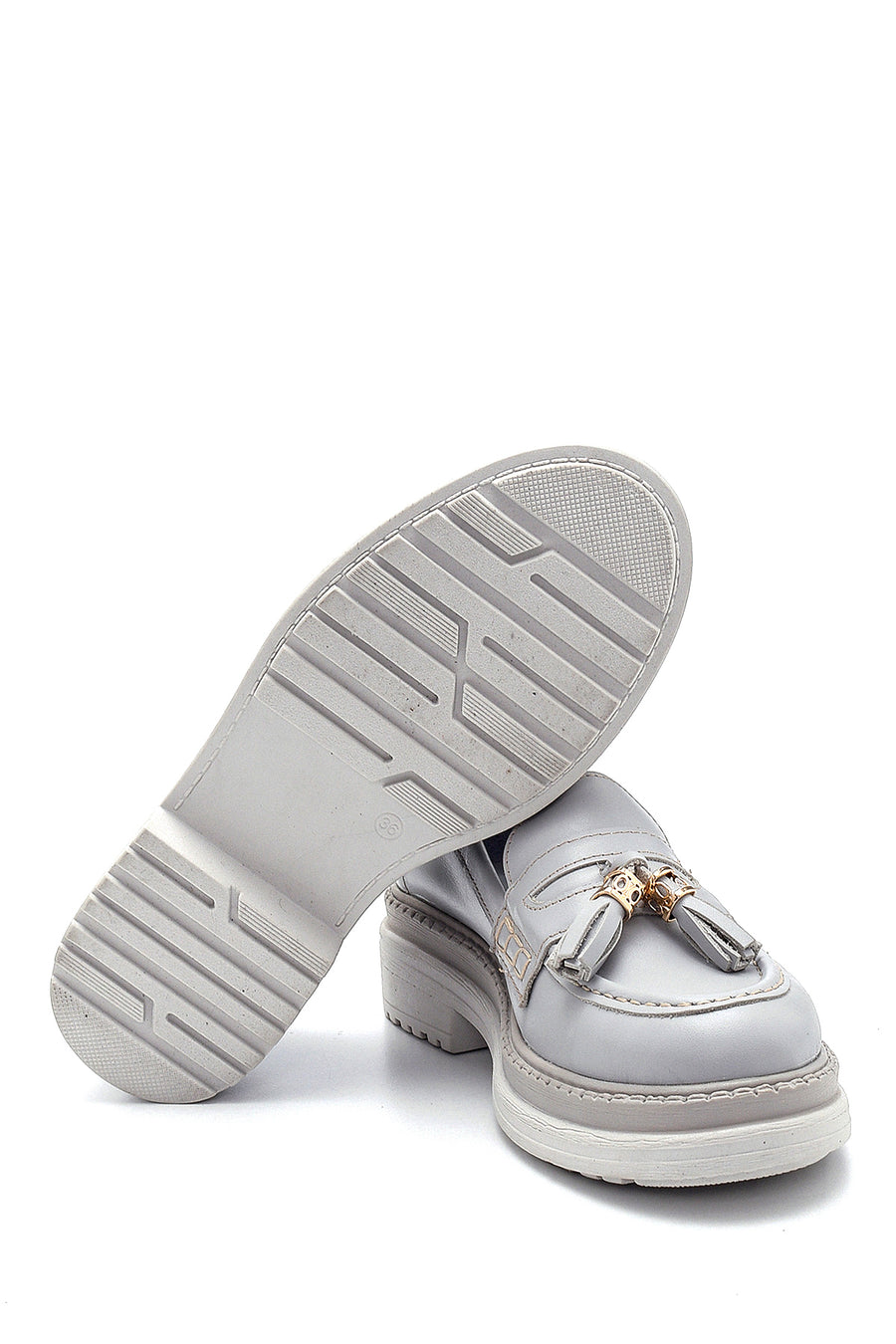Women's Leather Tassel Detailed Loafer