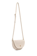 Woman Cream Long-Strap Printed Mini Crossbody Bag | Derimod