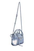 Women's Blue Long Strap Jean Fabric Crossbody Bag | Derimod