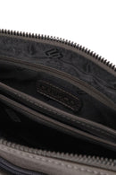 Male Grey Leather Handbag | Derimod