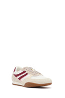 Women's Beige Lace-up Leather Sneaker | Derimod