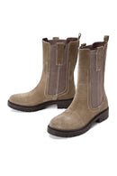 Women's Mink Suede Leather Chelsea Boots | Derimod