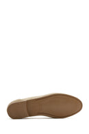 Kadın Bej Süet Deri Maskülen Loafer | Derimod
