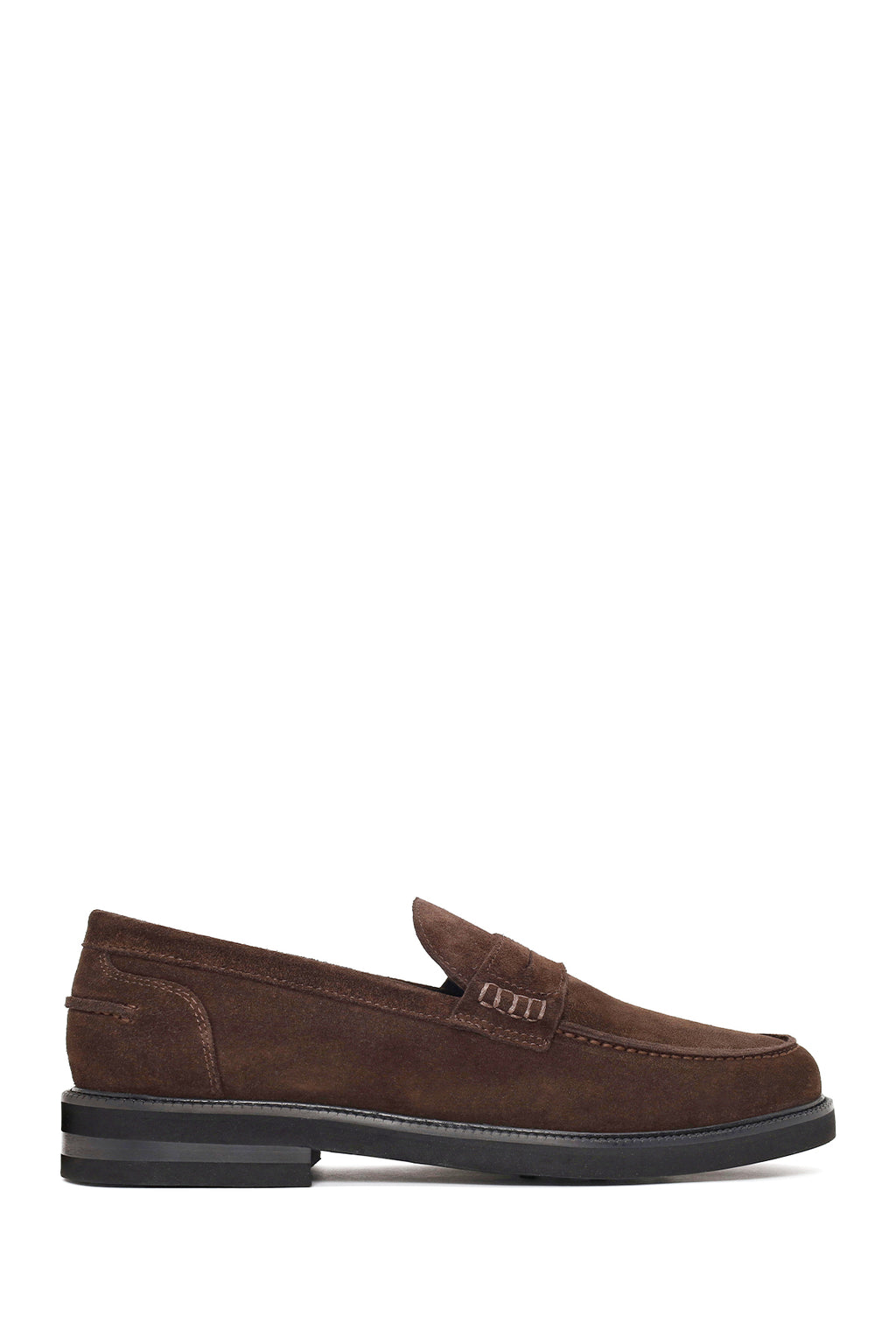 Erkek Kahverengi Süet Deri Casual Loafer