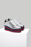 Yüksek Tabanlı Kadın Deri Sneaker | Derimod