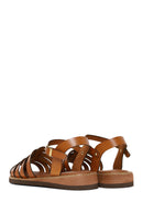 Woman Taba Buckled Leather Bodrum Sandal | Derimod